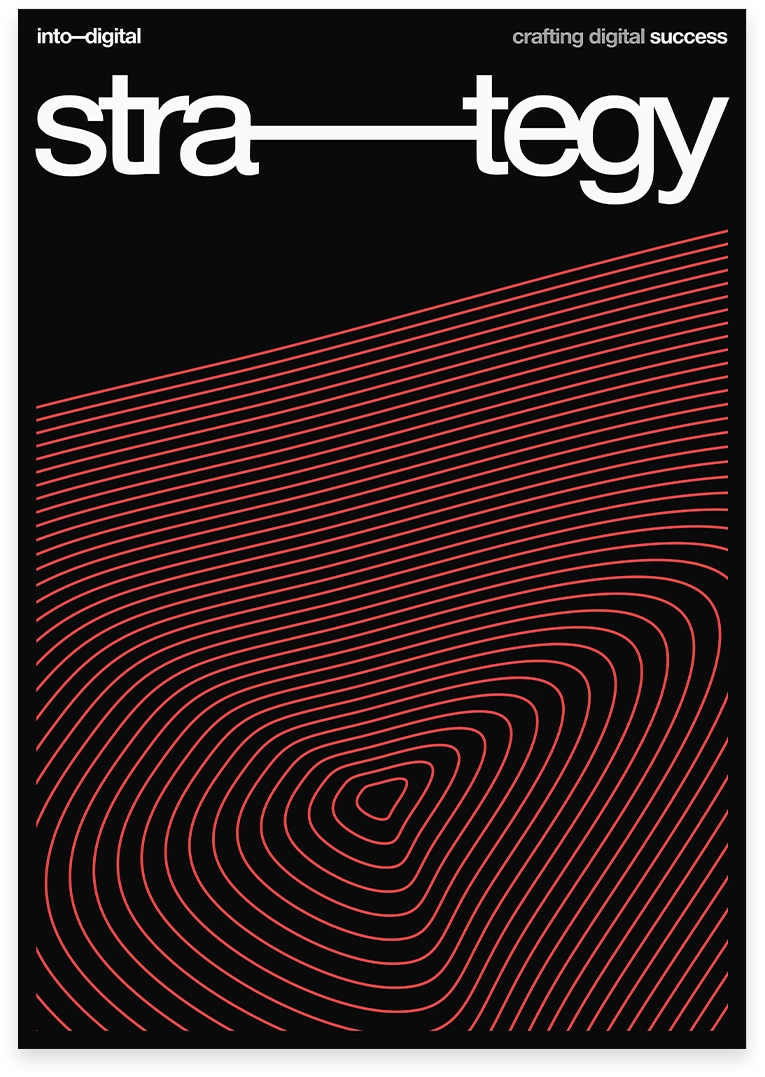 A Poster layout themed around digital strategy